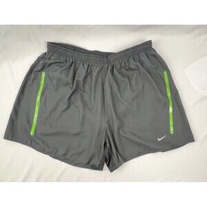 NIKE Men’s DRI-FIT Brief Lined Running Athletic Shorts Black Size XXL